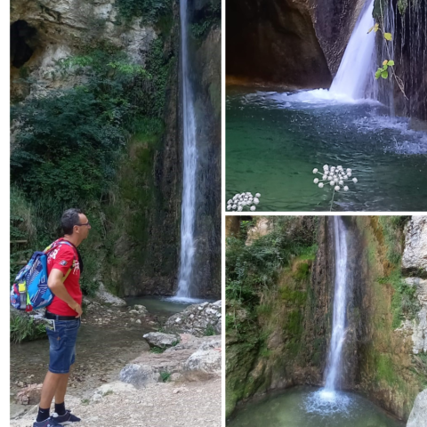 Luca Sartini presso le cascate molina cascate di molina